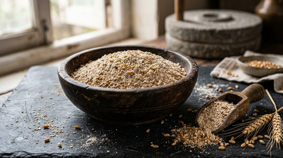 Slow Stone-Milled Bran & Microbial Biofilm: Why Unbleached Whole Grains Fuel the Short-Chain Fatty Acid (SCFA) Butyrate Pathway