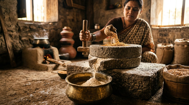 Why Factory Steel Rollers Burn Your Flour: The Gentle Magic of Traditional 32°C Stone Chakki Milling