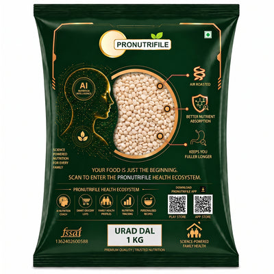 ProNutriFile Premium Split White Urad Dal | Triple-Washed