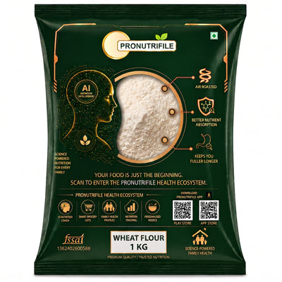 ProNutriFile Stone-Ground Premium Whole Wheat Flour (Atta)