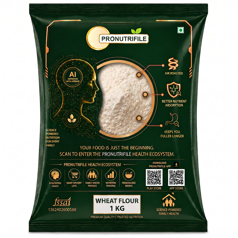 ProNutriFile Stone-Ground Premium Whole Wheat Flour (Atta)
