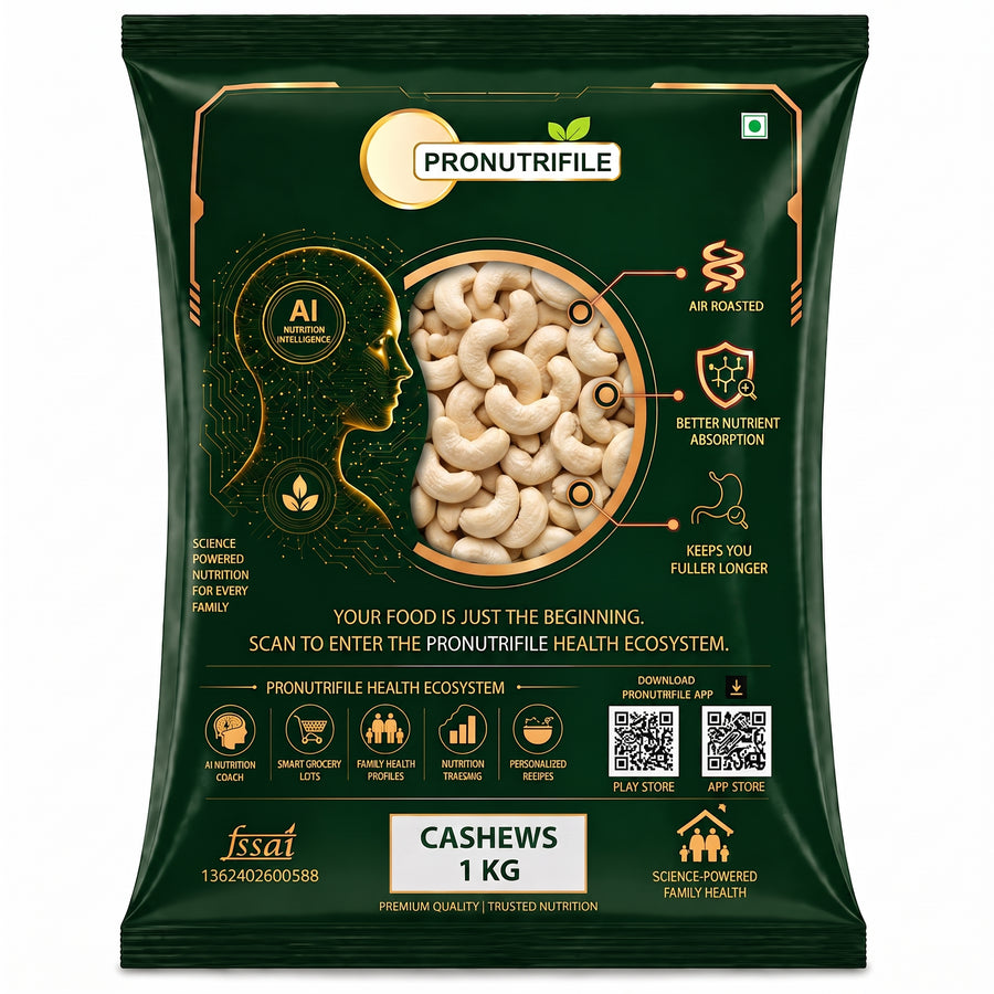 ProNutriFile Premium Whole Cashews (W320) | Raw & Creamy