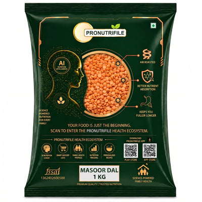 ProNutriFile Premium Split Red Masoor Dal | Triple-Washed