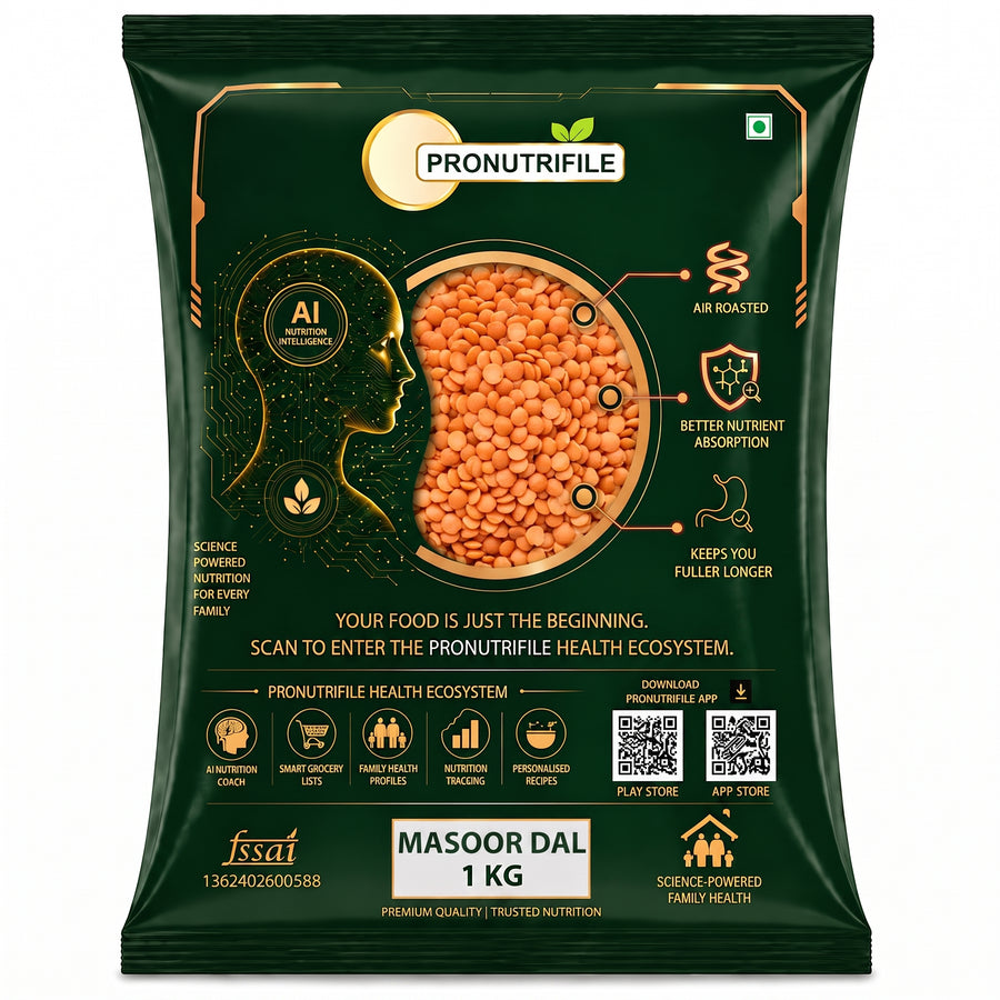 ProNutriFile Premium Split Red Masoor Dal | Triple-Washed