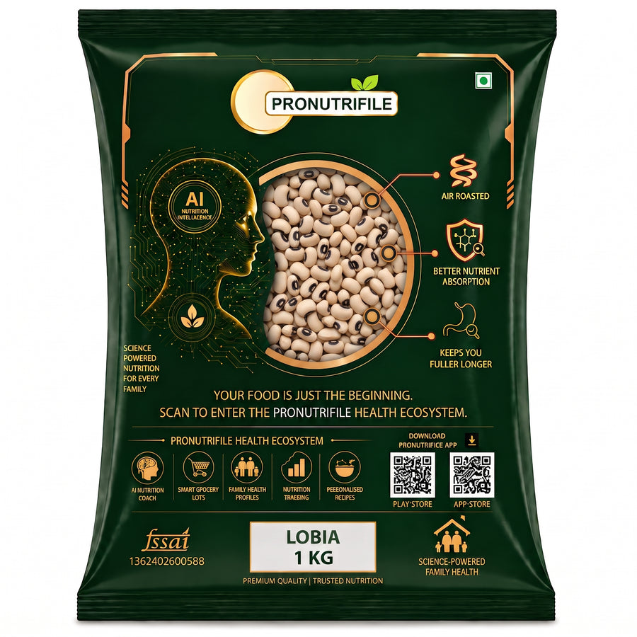 ProNutriFile Premium Lobia (Black-Eyed Peas) | Triple-Washed