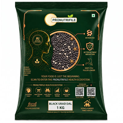 ProNutriFile Premium Split Black Urad Dal | Triple-Washed