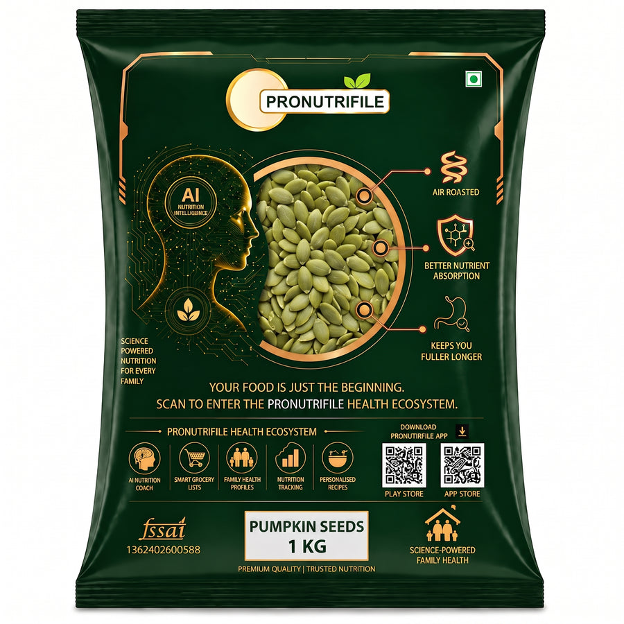 ProNutriFile Raw Premium Pumpkin Seeds (Shell-Free)