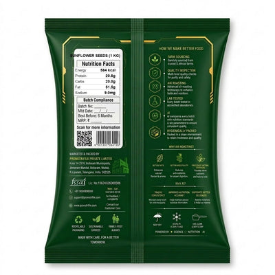 ProNutriFile Raw Premium Sunflower Seeds (Shell-Free)