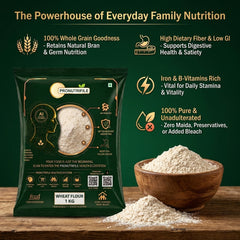 ProNutriFile Stone-Ground Premium Whole Wheat Flour (Atta)